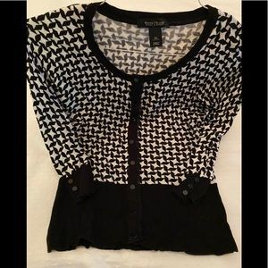 White /Black Cardigan